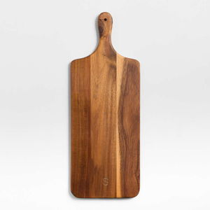 Tondo Acacia Paddle Serving Board | Crate & Barrel