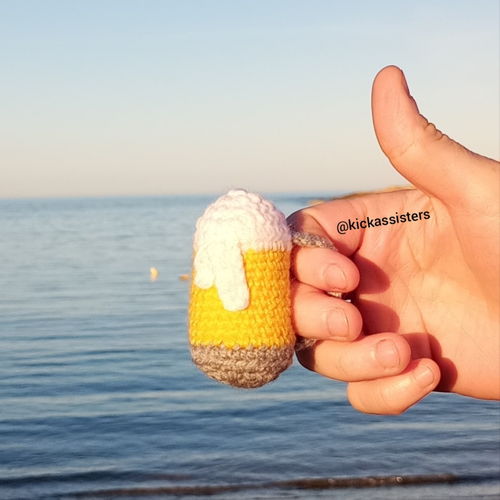 Sleutelhanger in de vorm van een bierpul