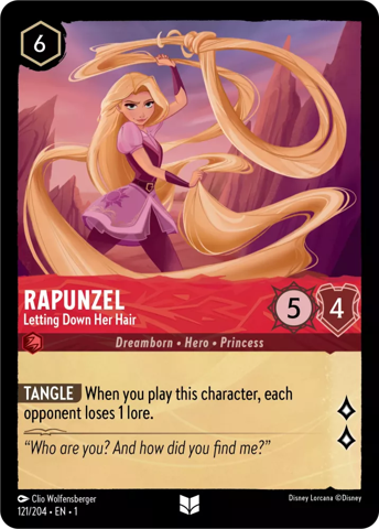Rapunzel card from Disney's Lorcana: The First Chapter.