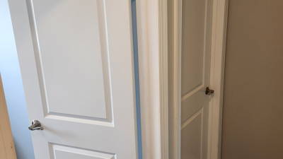 Installed interior door