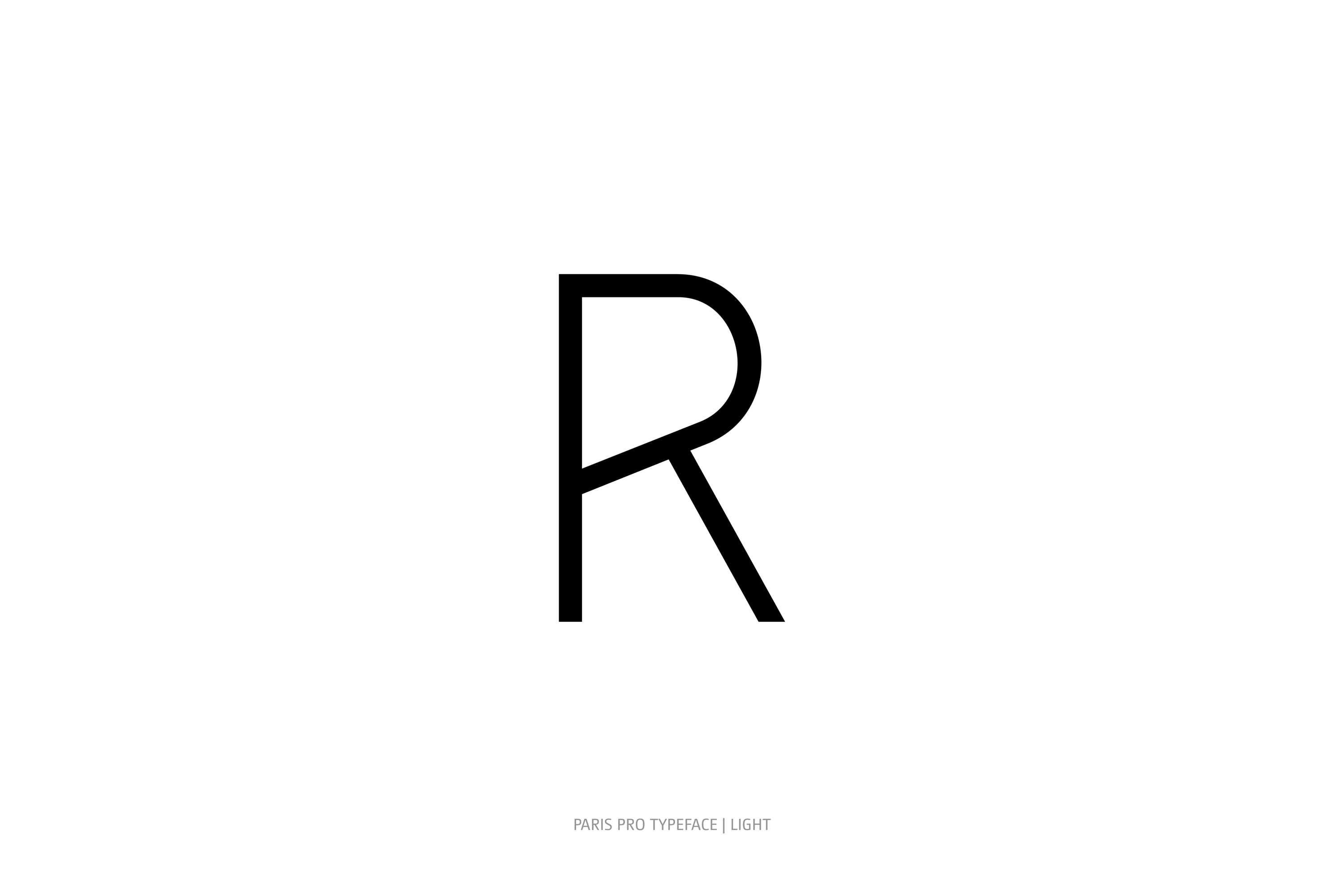 Paris Pro Typeface Light Style R
