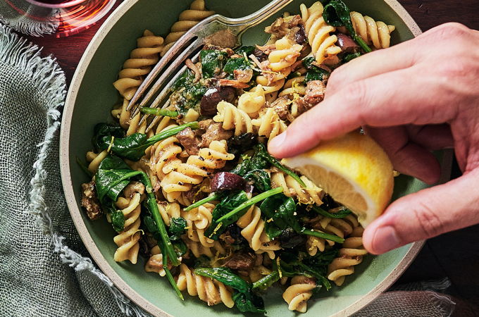 Pasta with Slow Cooker Pork Stew