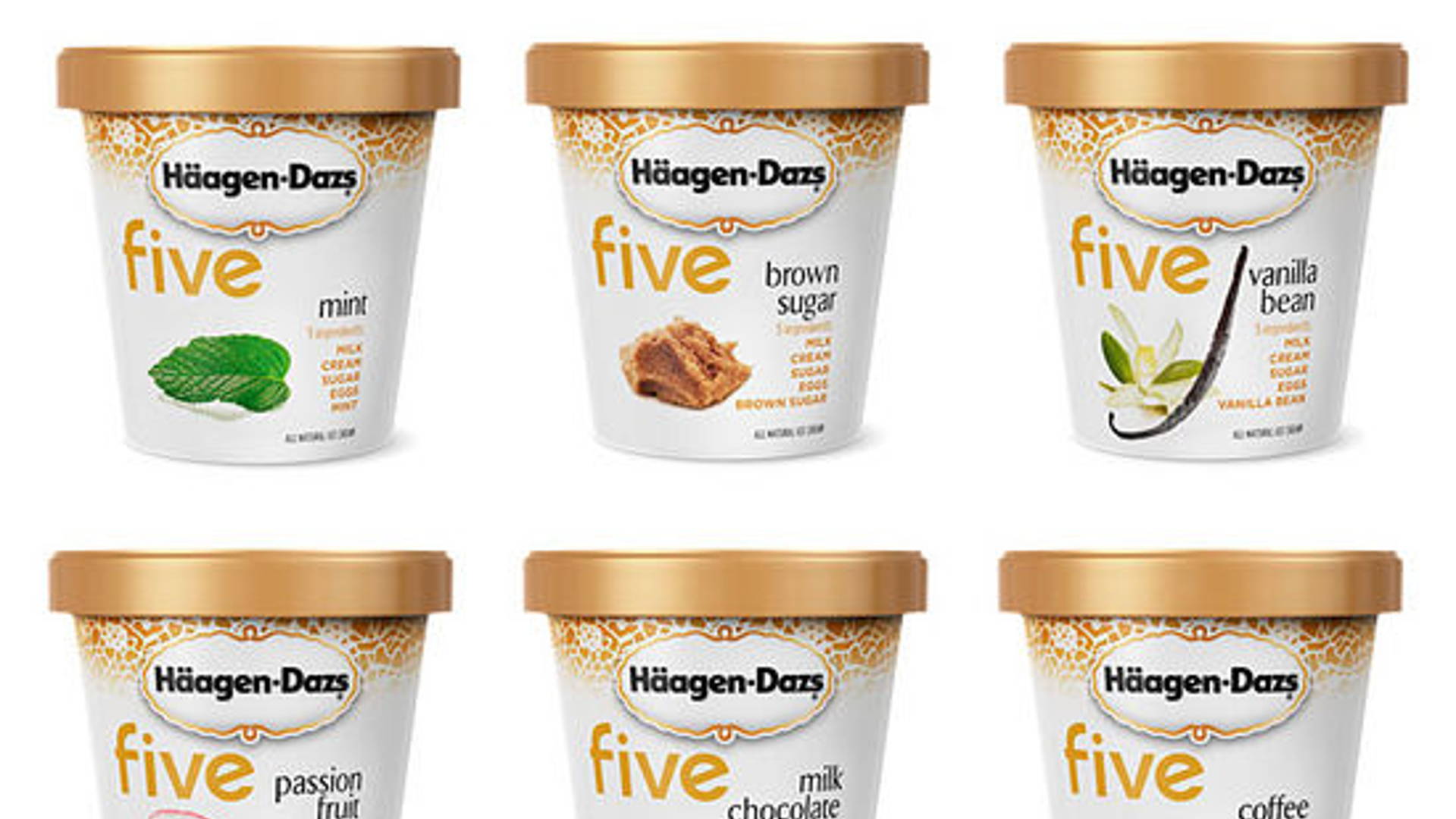 Inspiration five™ Cream | Ice - Branding Häagen-Dazs Design, Dieline Packaging &