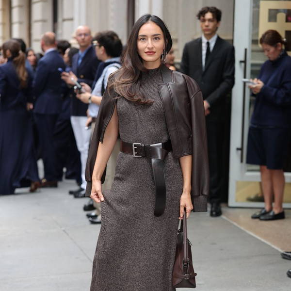 woman wearing sweater dress