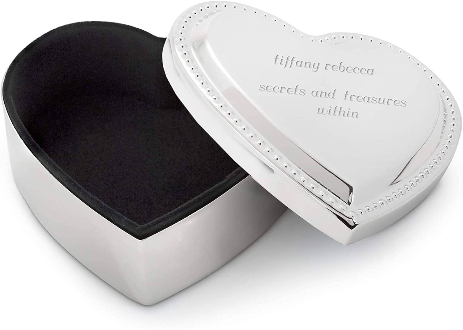 Heart Keepsake Box From Things Remembered, Made of Alloy Steel, Having Silver Color and The Shape of Love