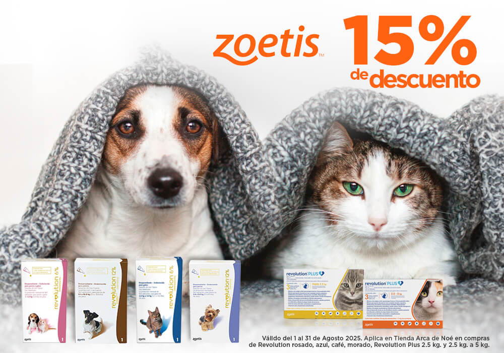 Zoetis: 20% de descuento en productos seleccionados.