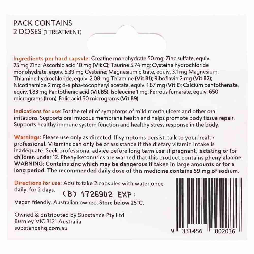 BioRevive MouthUlcer  Mouth Ulcer Relief  4 capsules - Image 3