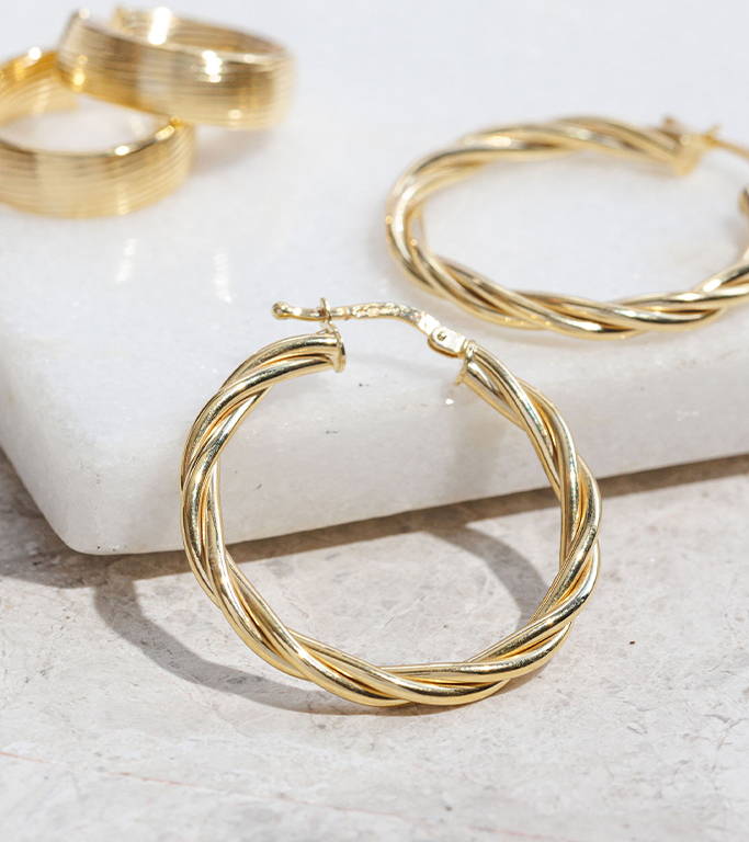 Steffans Luxe Gold Hoop Earrings