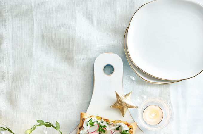 Feuilletés au yogourt et au poireau