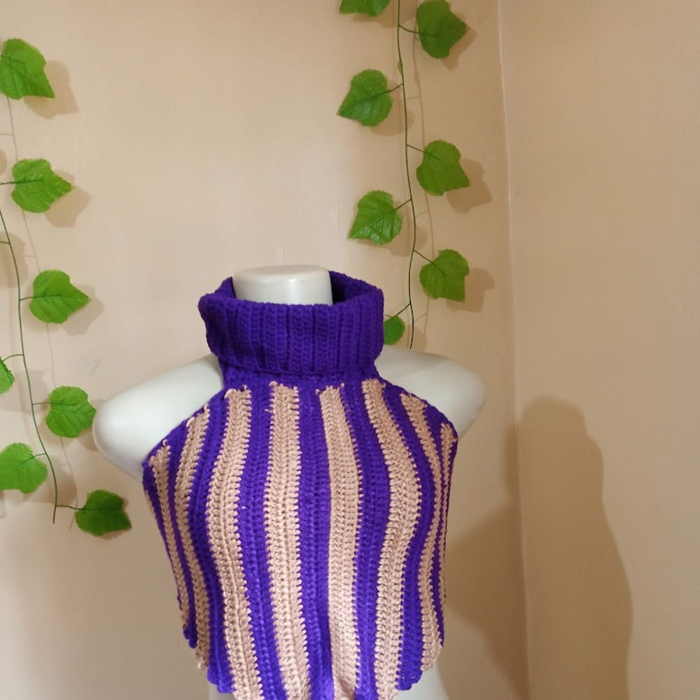 High neck crochet top pattern,halter top pattern,