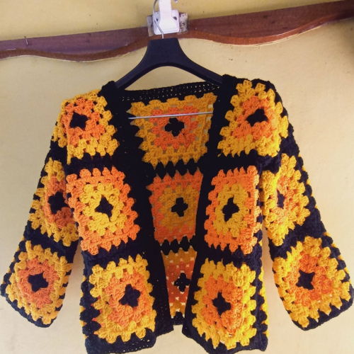 Granny Square Crochet Cardigan Pattern