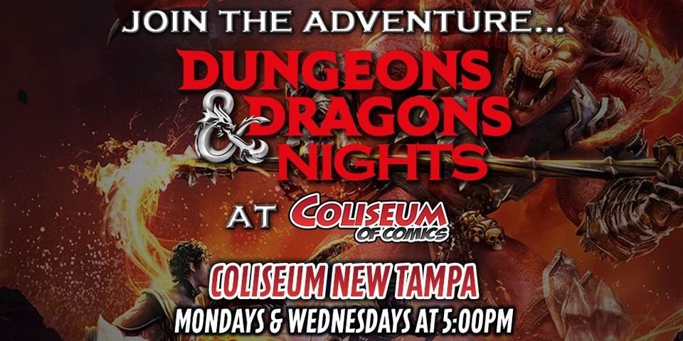 Dungeons & Dragons Nights at Coliseum of Comics New Tampa! promotional image