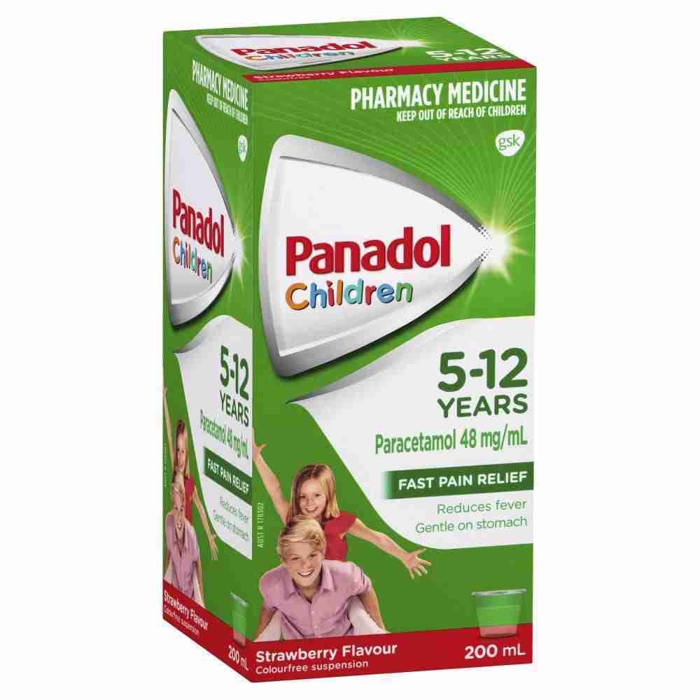 Panadol Children 5-12 Years Colourfree Suspension, Strawberry Flavour, 200Ml - Image 2