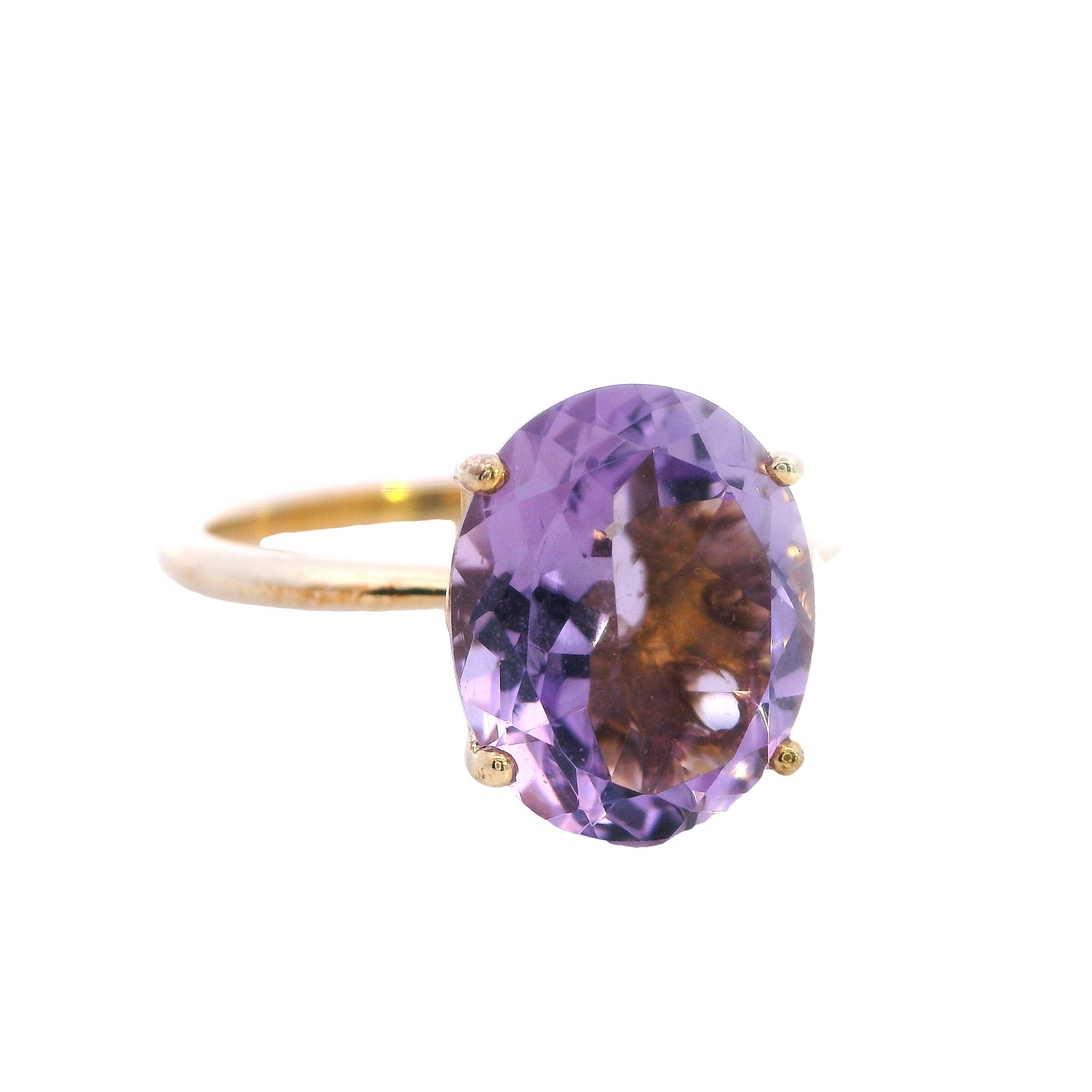 Luminous Amethyst Gold Ring - Image 2