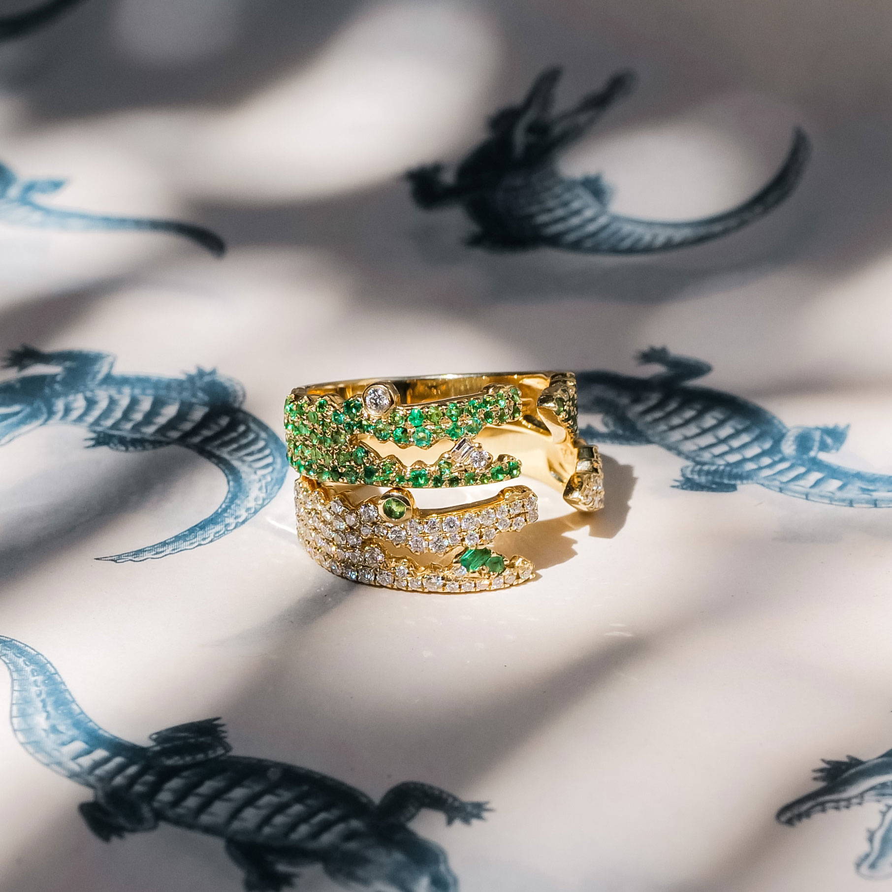 Emerald Gator Ring