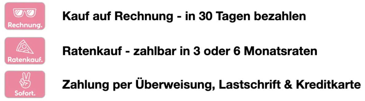 Kauf auf Rechnung - in 30 Tagen bezahlen