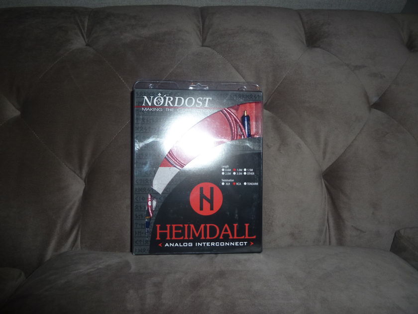 Nordost Heimdall series 1 rca 1m pair new in box free ship US 48 save $$$$