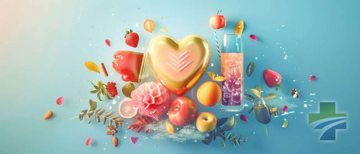 Whimsical illustration of a travel nurse’s holistic health toolkit.