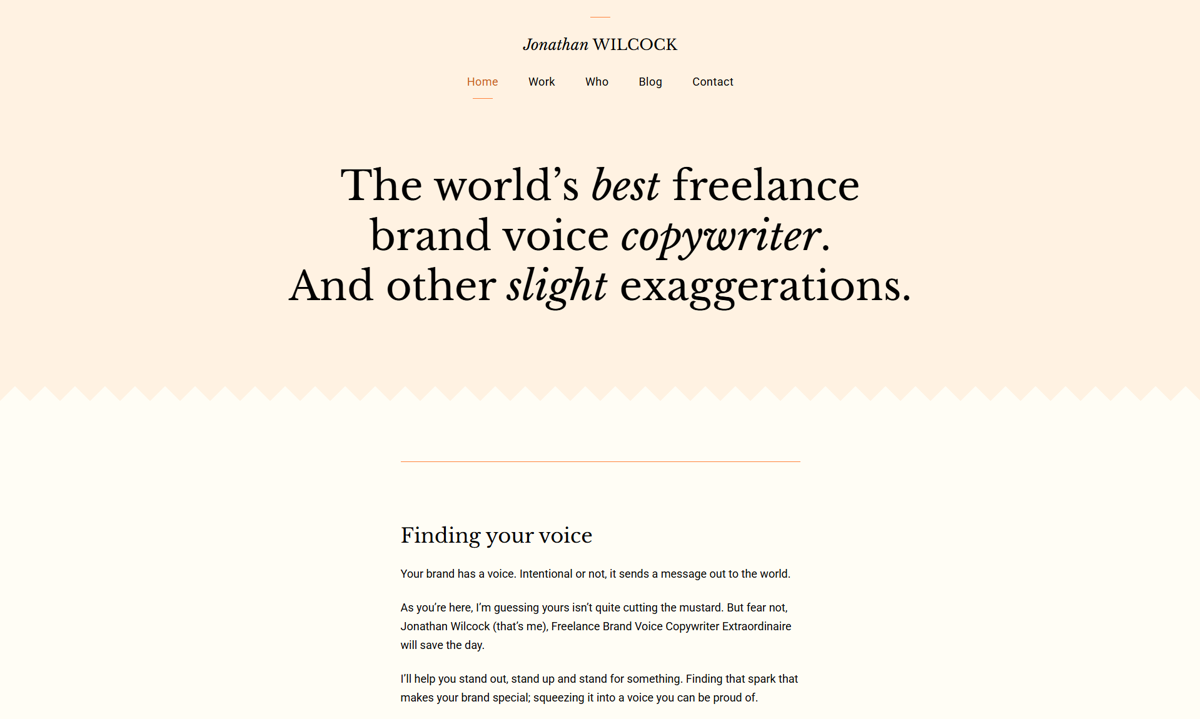 Screenshot of So What If, from the wordpress websites collection.