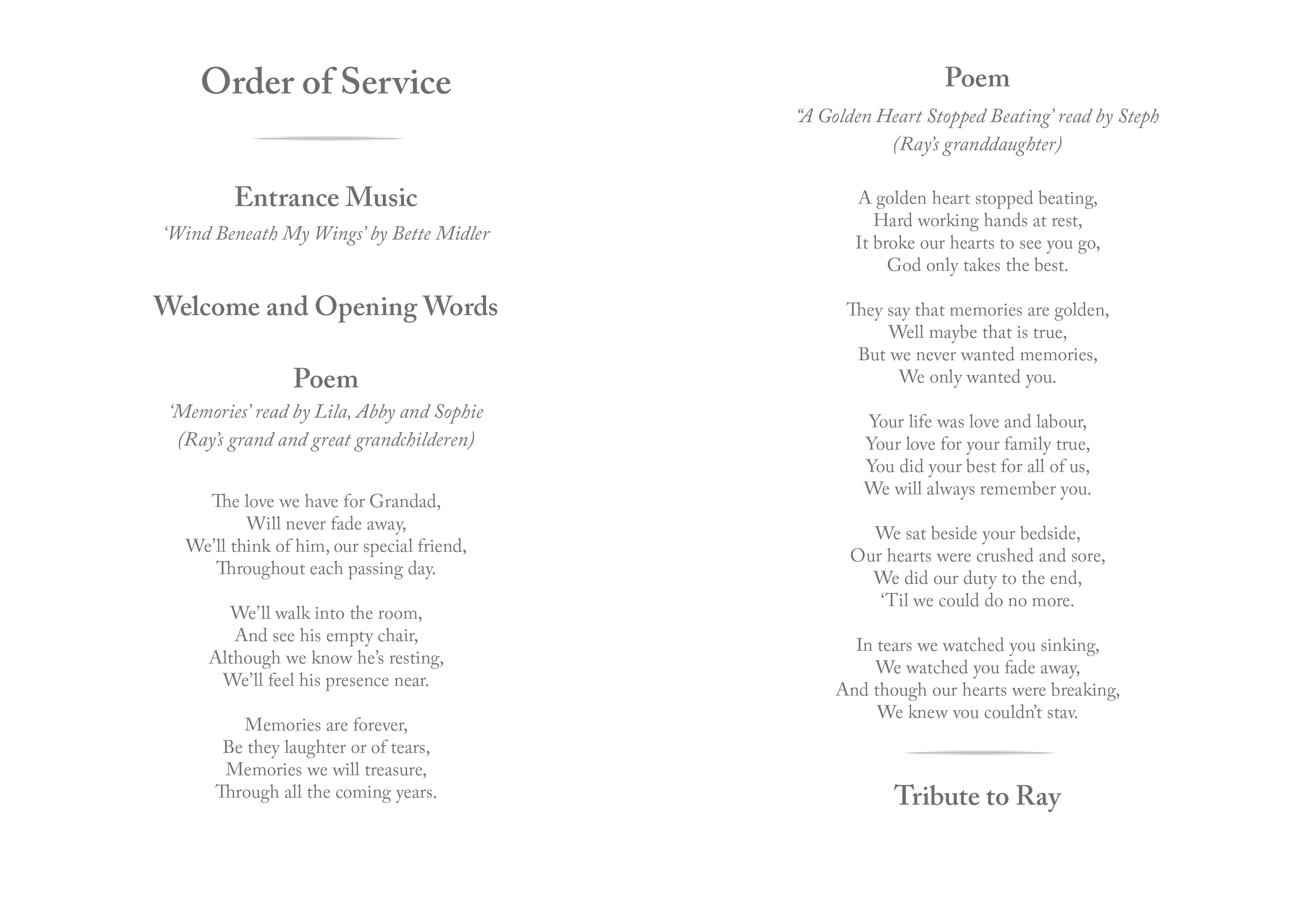Order Of Service Funeral Template from ucarecdn.com