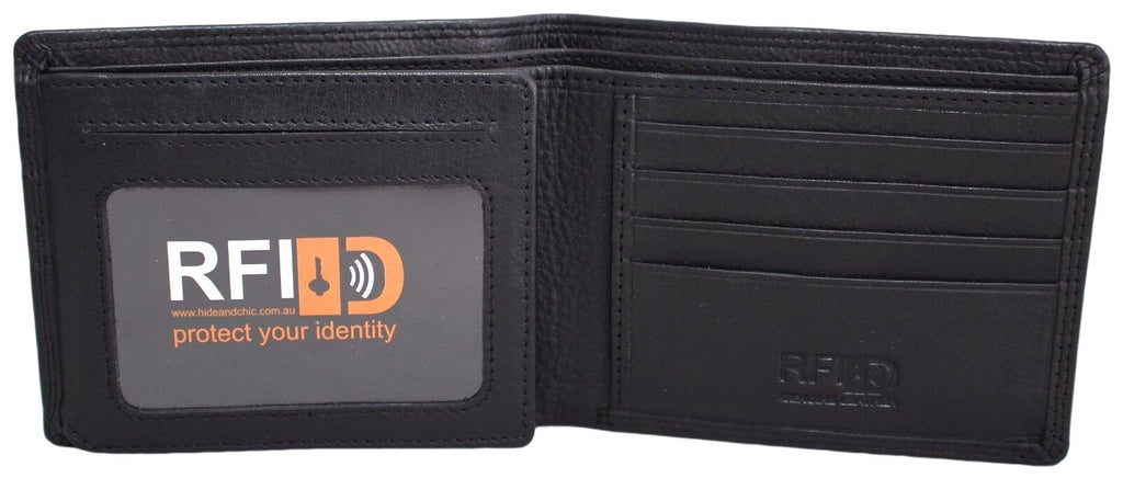 RFID Security Lined Leather Wallet Style 11049