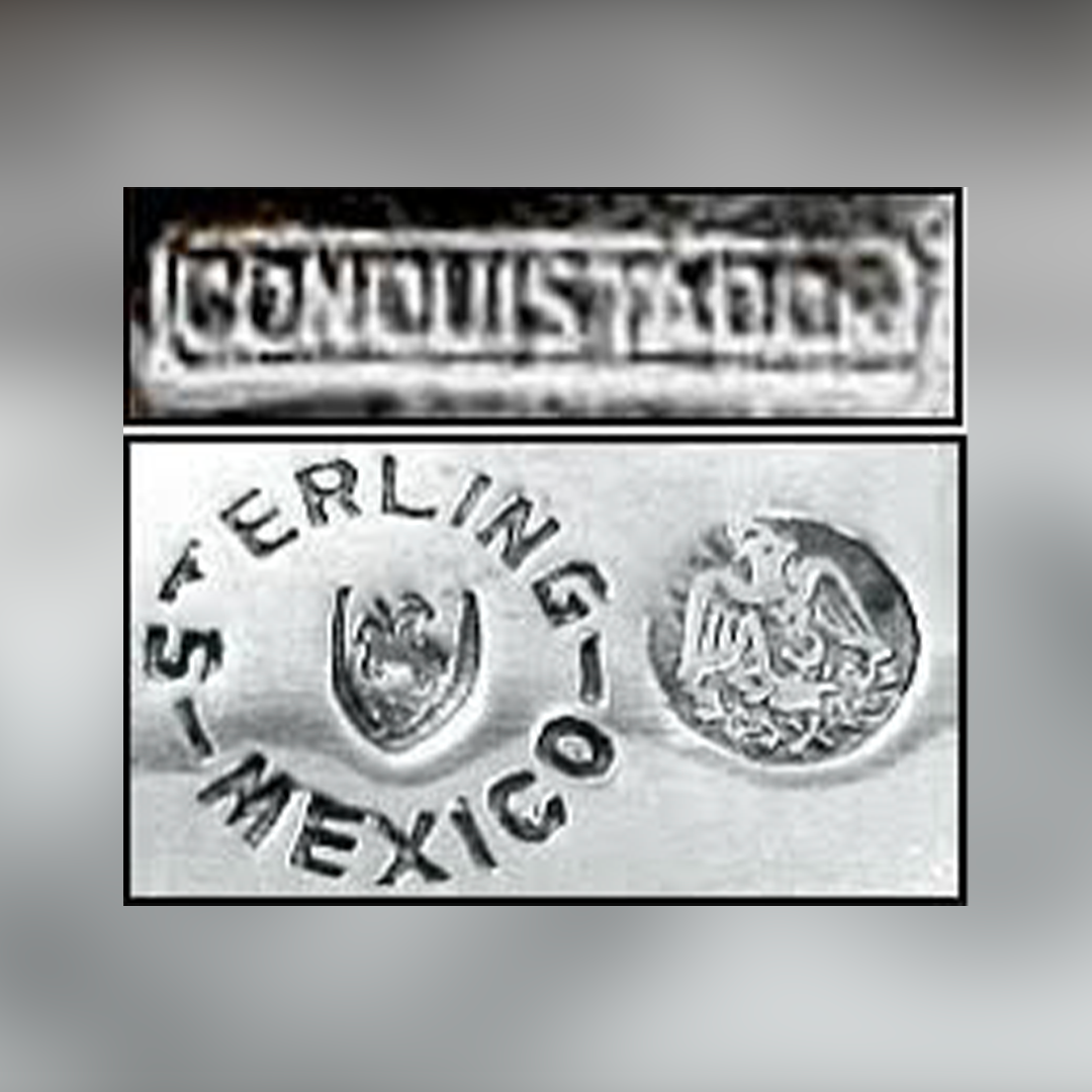 Conquistador Mexico City Silver Mark hallmark, Conquistador Sterling Mexico