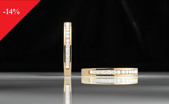 Shop diamond and gold hoop earrings