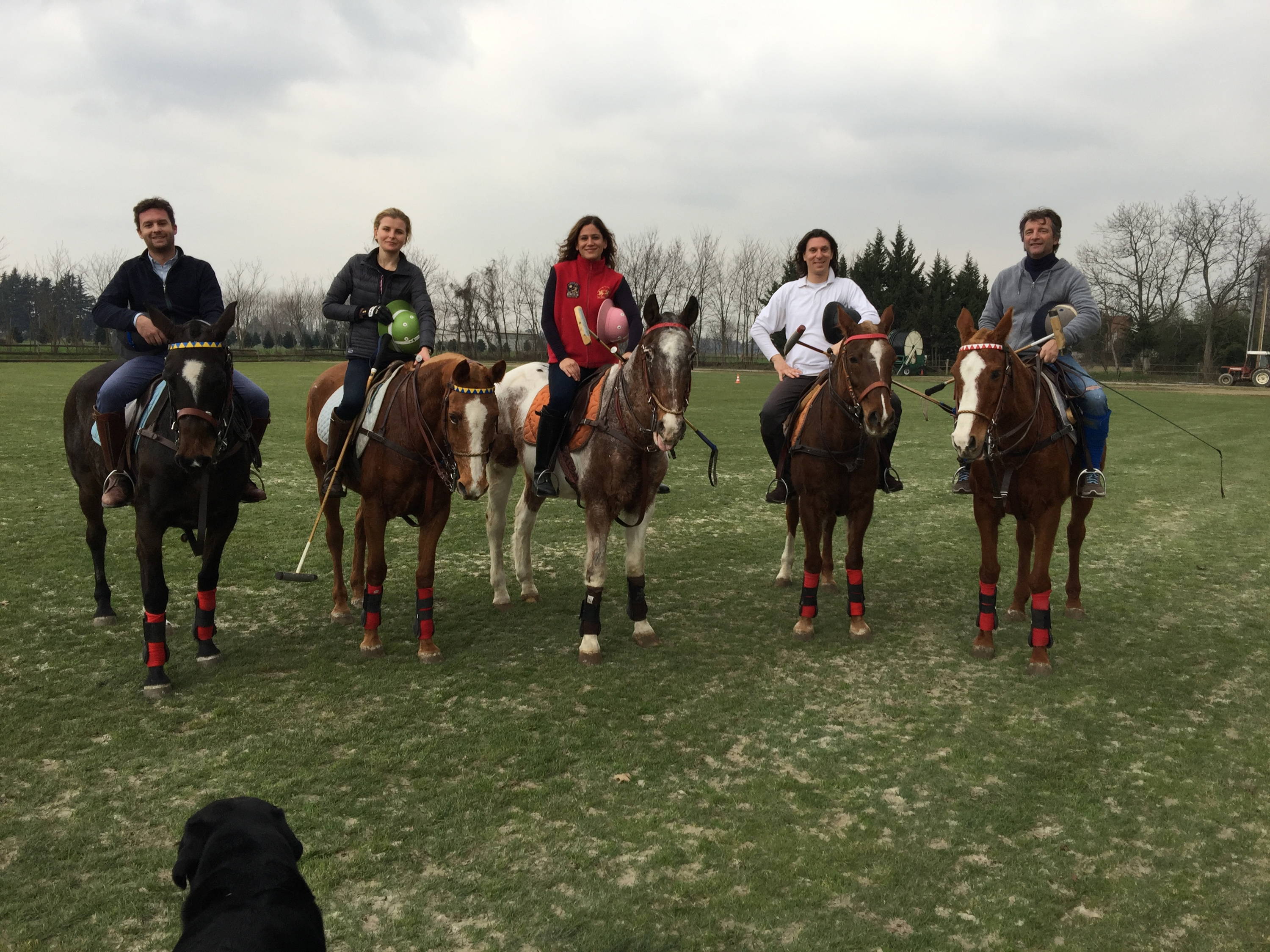 Stick & Ball Founder Elizabeth with the Milan Polo Club for early morning stick & ball