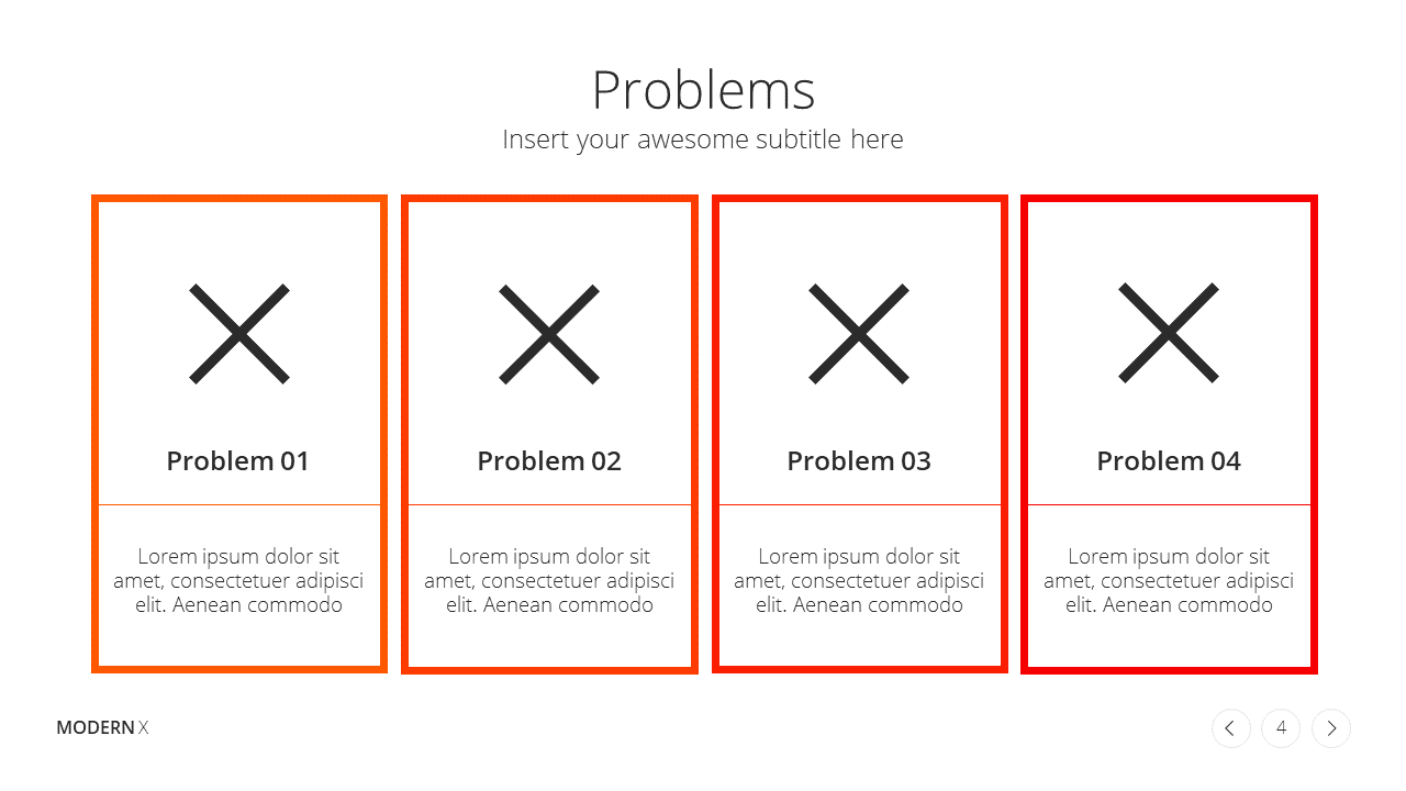 Modern X Project Proposal Presentation Template Problems
