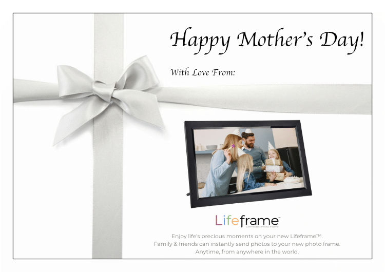 Digital Photo Frame, Gift Certificate, 15" Lifeframe, Classic Black