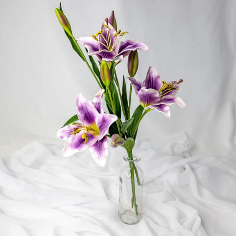 Purple Asiatic Lily Small - Realistic Artificial Flowers - Image 2