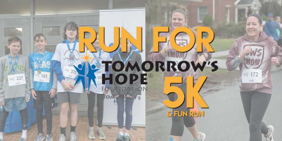 Run For Tomorrow's Hope 5K Run/Walk promotional image