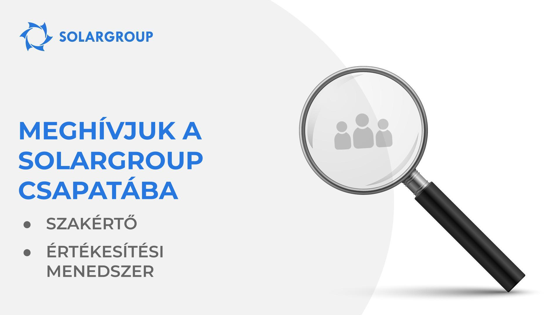 Meghívjuk a SOLARGROUP csapatába