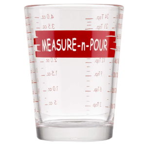 Tablecraft H1433T Measuring Cup Measure-N-Pour, 4 oz, Clear