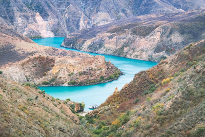 Сулакский каньон и бархан Сарыкум из Дербента
