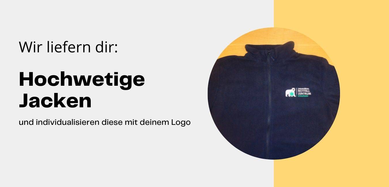 Hochwertige Jacke bedrucken oder besticken mit Logo