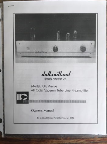 deHavilland Electric Amp UltraVerve Remote   PRE-AMP UV3