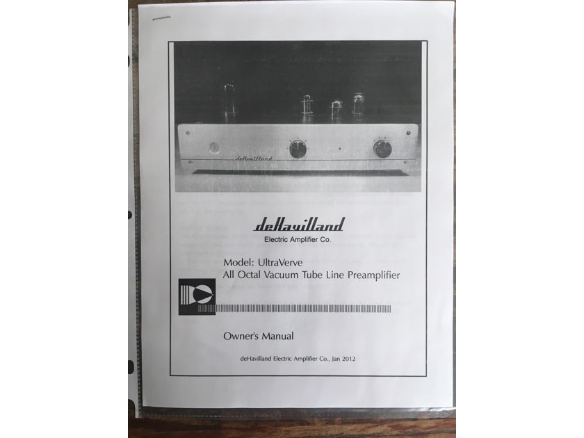 deHavilland Electric Amp UltraVerve Remote   PRE-AMP UV3