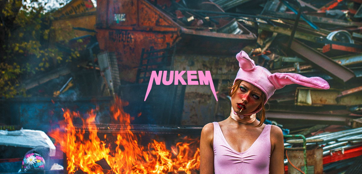 Screenshot of Nukem, from the simple & minimal websites collection.