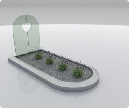 Grafmonumenten van glas