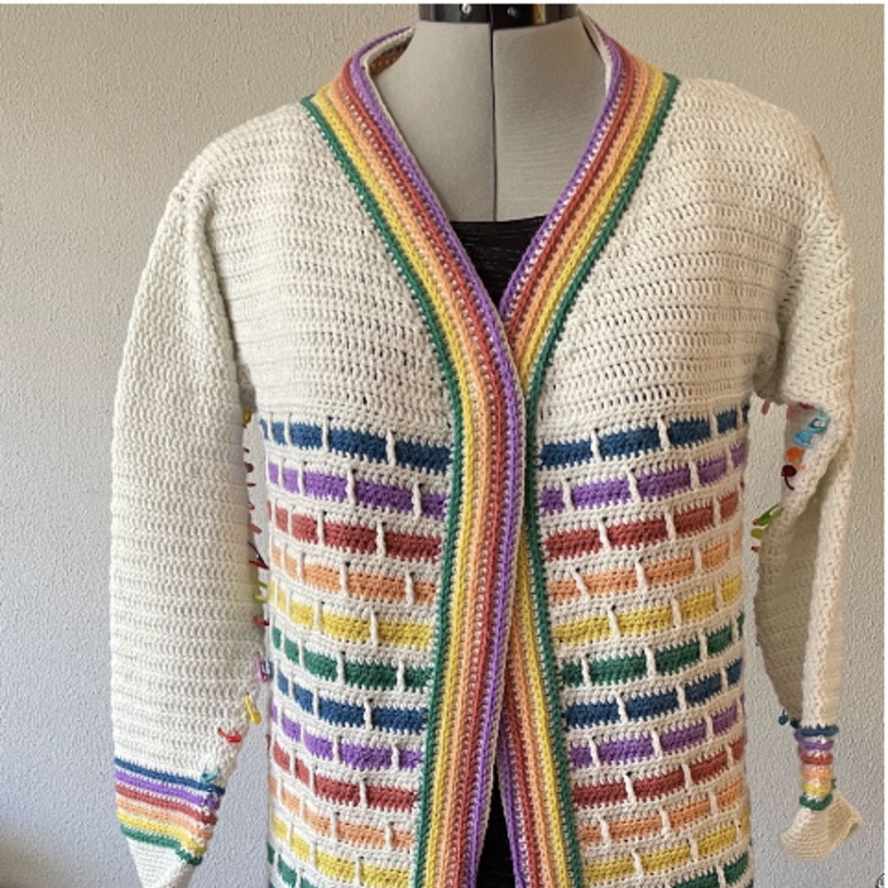 Crocheted brick vest Baukje