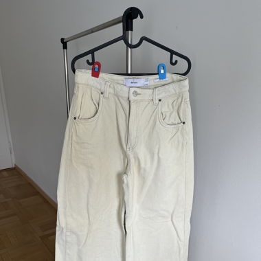 Bershka trousers in cream