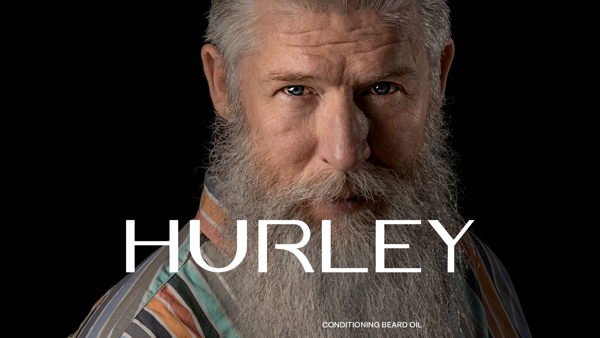HURLEY, Manly Beard Oil Identity and packaging