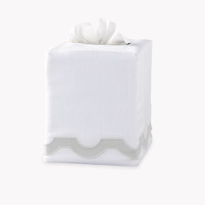 Mirasol Tissue Box Cover - Silver | Matouk Luxury Linens