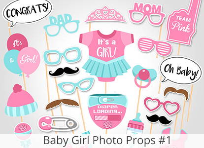 Baby girl photo props