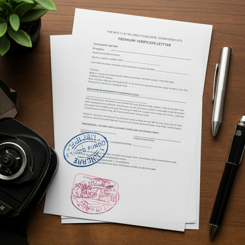 A detailed bank verification letter on premium letterhead confirming substantial liquid assets for a potential Streeterville property buyer. The document shows certified funds available for both earnest money and closing costs, with official bank stamps and signatures visible, representing the level of financial documentation sellers should require.