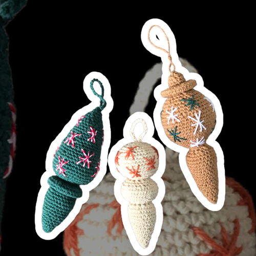 Haakpatroon knotsgekke kerstballen