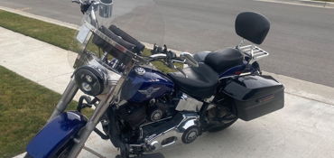 2006 HARLEY-DAVIDSON FLSTF FAT BOY (LUX COLORS) motorcycle for rent near Kyle, TX