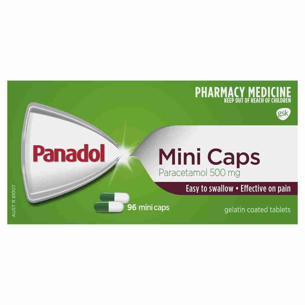 Panadol Mini Caps For Pain Relief, Paracetamol - 500 Mg 96 Mini Caps
