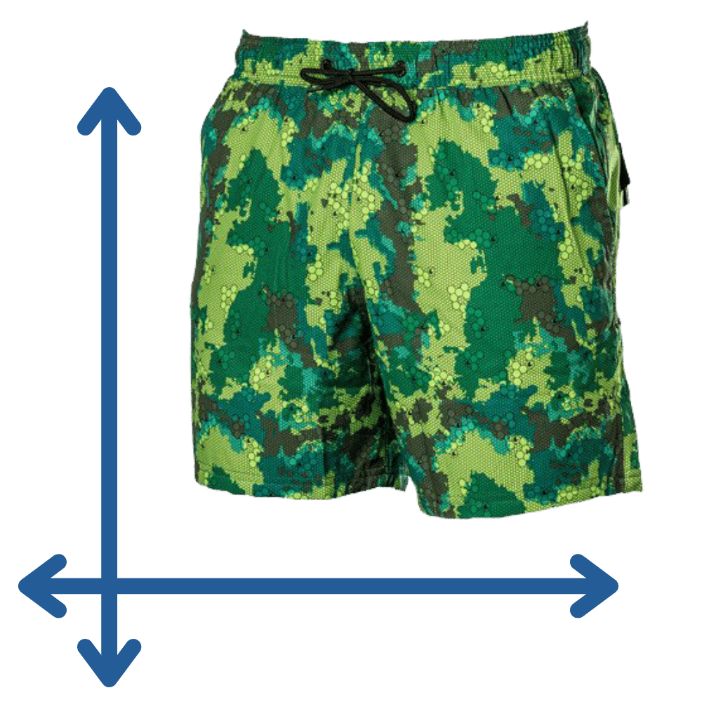 measurement details for board shorts